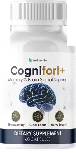 Single bottle of CogniFort Plus containing 60 capsules